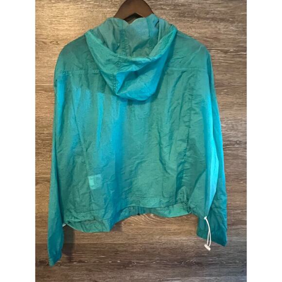 Nike Windbreaker Jacket sz XL Green Unisex Bike Hoodie raincoat - Picture 11 of 11